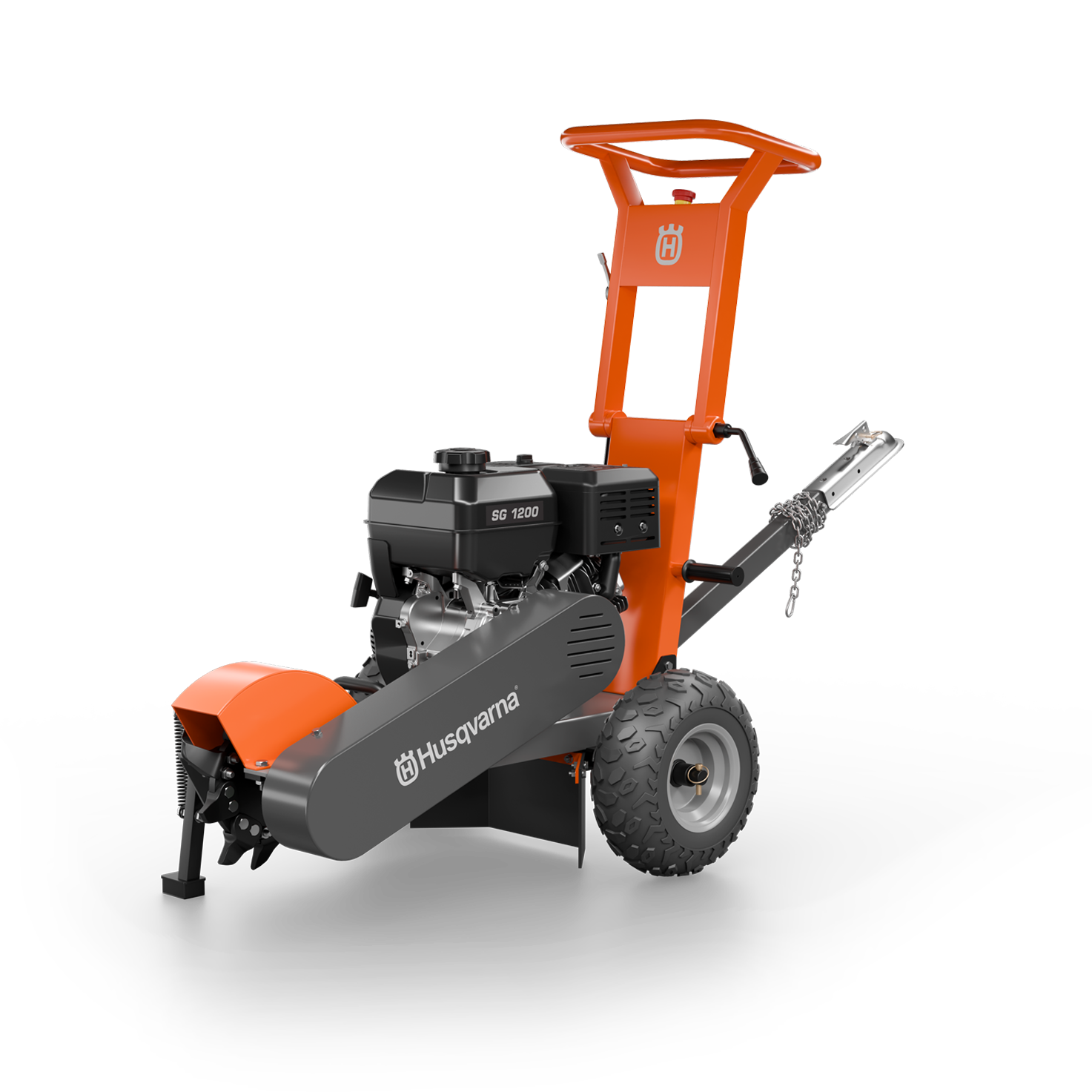 066007 Husqvarna stump grinder front angle view