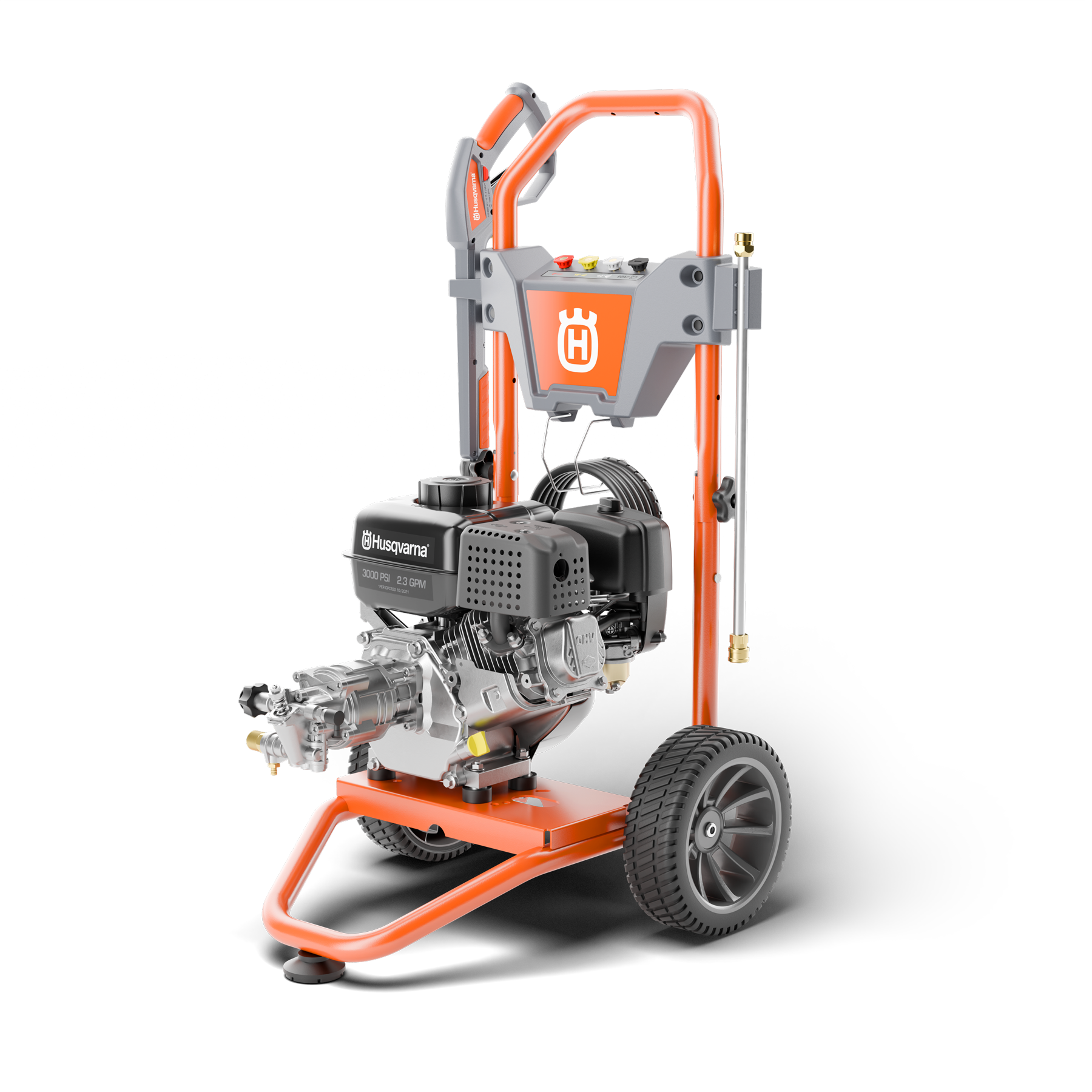 022012 Husqvarna pressure washer front angle view