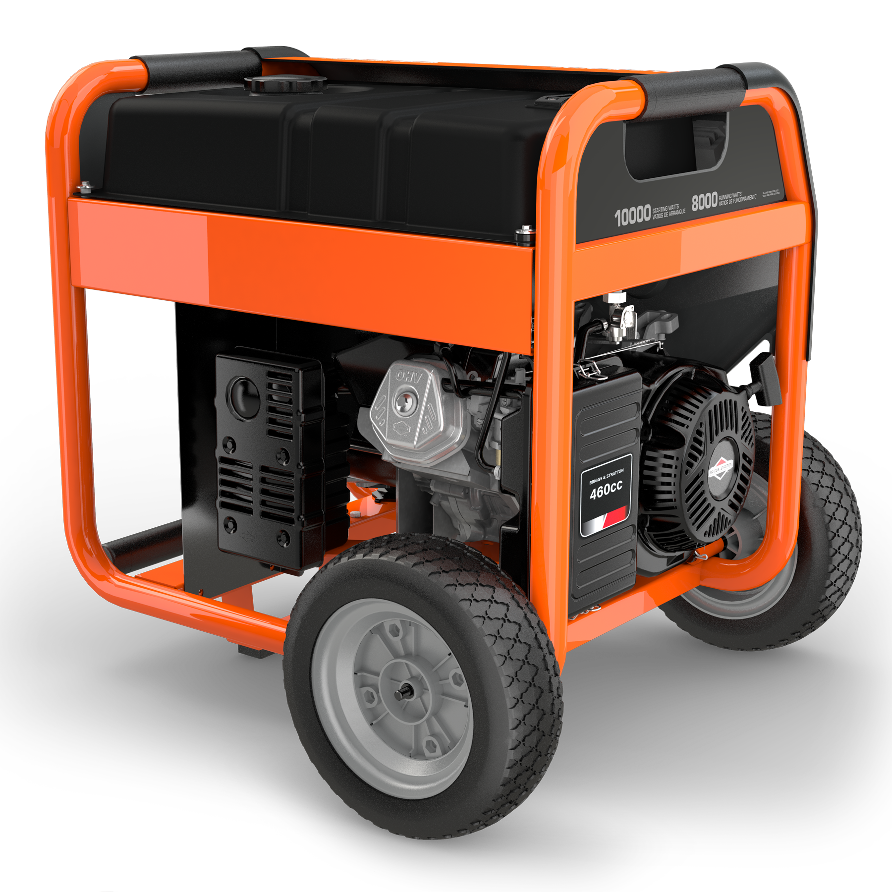 033029 Husqvarna portable generator back angle view