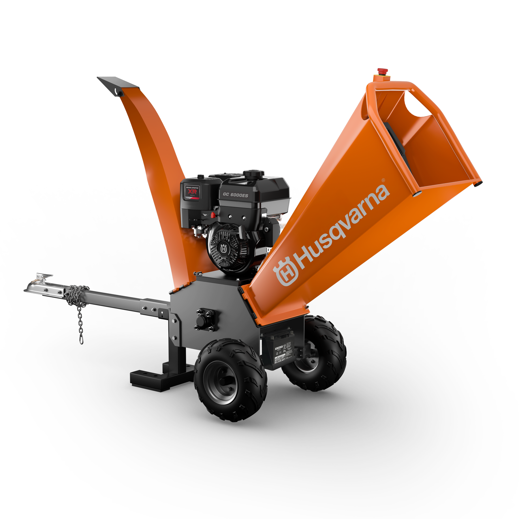 066006 Husqvarna wood chipper front angle view